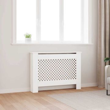 Copertura per Radiatore Bianca 112x19x81,5 cm in MDF