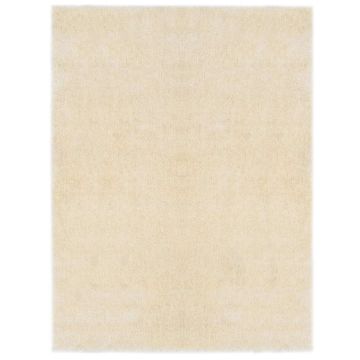 Tappeto Shaggy per Area Crema 120 x 160 cm Polietilene