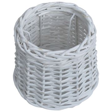 Paralume in Vimini 25x17 cm Bianco