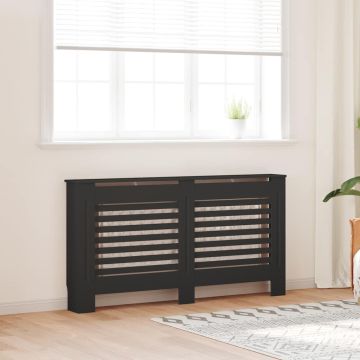 Copertura per Radiatore Nera 152x19x81,5 cm in MDF