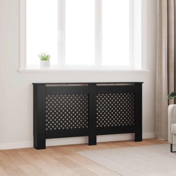 Copertura per Radiatore Nera 152x19x81,5 cm in MDF