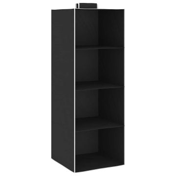 Organizer per Armadio da Appendere con 4 Ripiani 2 pz Tessuto