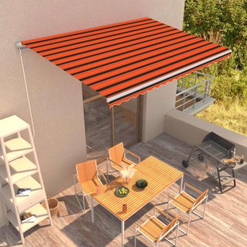 Tenda retrattile Arancione e Marrone 450 × 300 cm