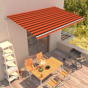 Tenda retrattile Arancione e Marrone 500 × 300 cm