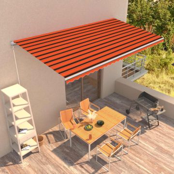 Tenda retrattile Arancione e Marrone 600 × 300 cm