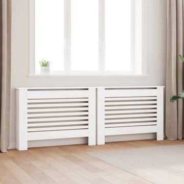 Coperture per Radiatori 2 pz Bianche 112x19x81,5 cm in MDF