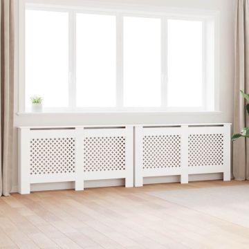 Coperture per Radiatori 2pz Bianche 152x19x81,5 cm in MDF