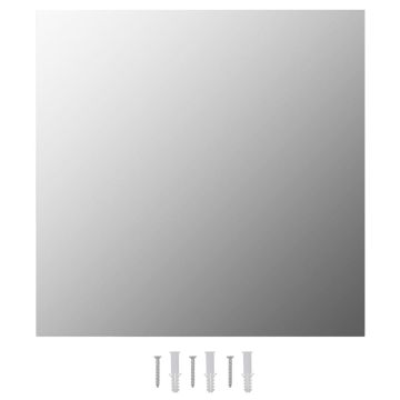Specchi da Parete 2 pz 40x40 cm Quadrati in Vetro
