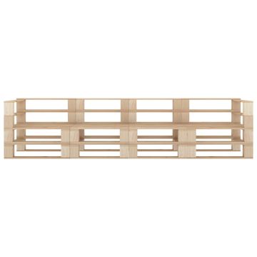 Divano da Giardino a Pallet 4 Posti in Legno