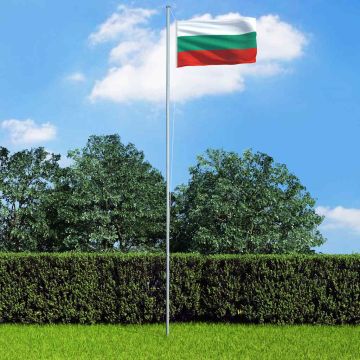 Bandiera della Bulgaria con Pennone in Alluminio 6,2 m