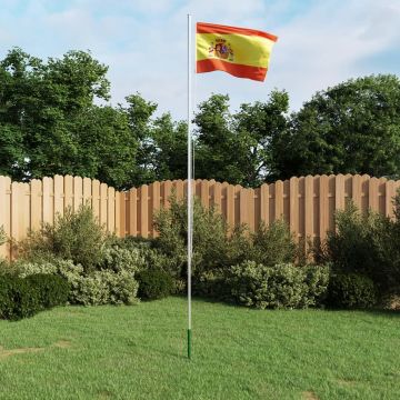 Bandiera della Spagna con Pennone in Alluminio 6,2 m