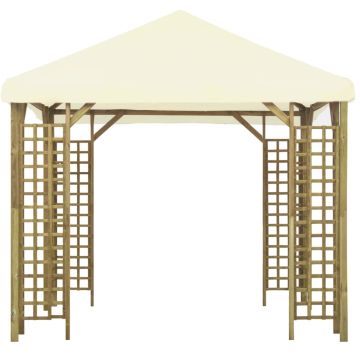 Gazebo 3x3 m Bianco Crema