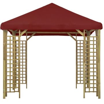 Gazebo 3x3 m Rosso Bordò