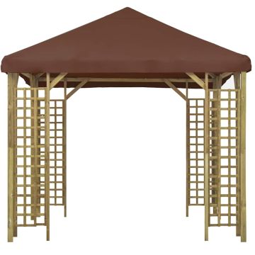 Gazebo 3x3 m Marrone