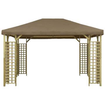 Gazebo 4x3 m Grigio Talpa