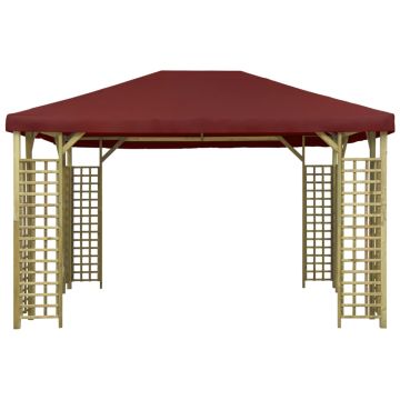 Gazebo 4x3 m Rosso Bordò