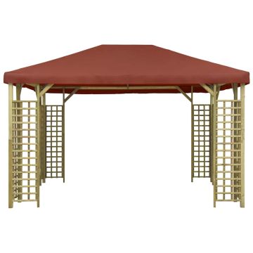 Gazebo 4x3 m Terracotta