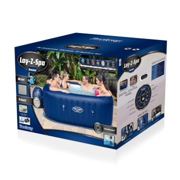 Vasca Idromassaggio con Bordo Lay-Z-Spa Blu e Nero