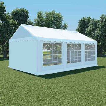 Gazebo da Giardino in PVC 4x6 m Bianco