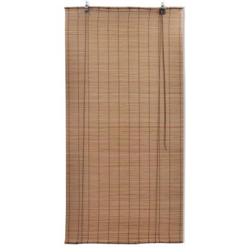 Tende a Rullo in Bambù 2 pz Marroni 120x220 cm