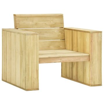 Set Divani da Giardino 3 pz con Cuscini Legno Pino Impregnato