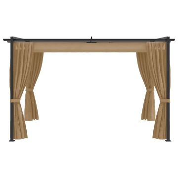 Gazebo 4x3 m Grigio Talpa