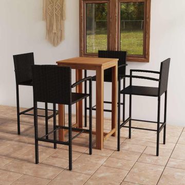 Set Bar da Giardino 5 pz Nero