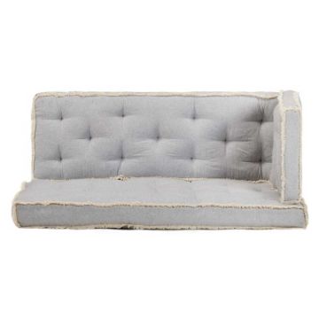 Set Cuscini per Divano in Pallet 3 pz Grigi