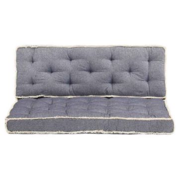Set Cuscini per Divano in Pallet 2 pz Blu