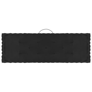 Cuscini per Pallet e Pavimento 3 pz Nero in Cotone
