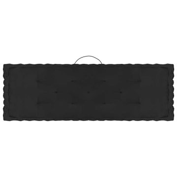 Cuscini per Pallet e Pavimento 4 pz Nero in Cotone
