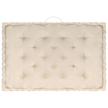 Cuscini per Pallet e Pavimento 5 pz Beige in Cotone