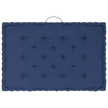Cuscini per Pallet e Pavimento 3 pz Blu Navy Chiaro in Cotone