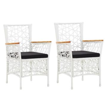 Set Mobili da Pranzo per Giardino 3 pz Bianco