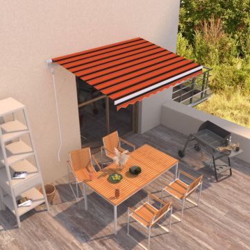 Tenda da Sole Retrattile Automatica 350x250 cm Arancio Marrone