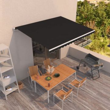 Tenda da Sole Retrattile Manuale 400x300 cm Antracite