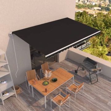 Tenda da Sole Retrattile Automatica 500x300 cm Antracite