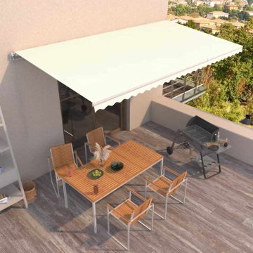 Tenda da Sole Retrattile Manuale 600x300 cm Crema