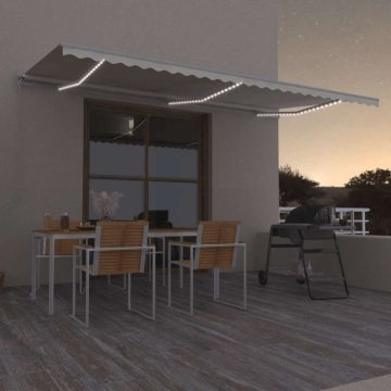 Tenda retrattile Crema 600 × 300 cm Tessuto e Alluminio