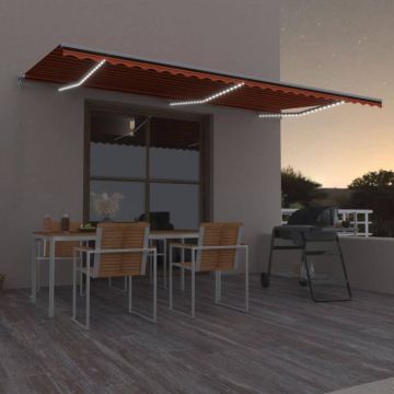 Tenda retrattile Arancione e Marrone 600 × 300 cm