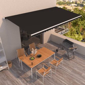 Tenda da Sole Retrattile Automatica 600x300 cm Antracite