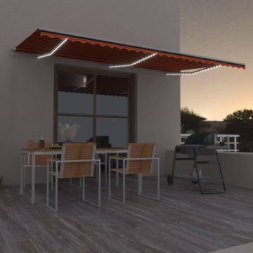 Tenda retrattile Arancione e Marrone 600 × 350 cm