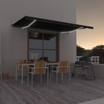 Tenda da Sole Retrattile Manuale 500x300 cm Antracite
