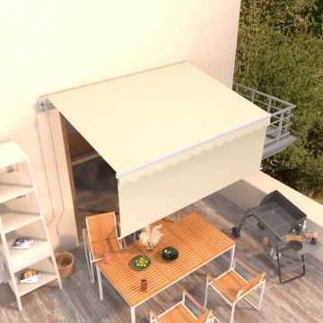Tenda Sole Retrattile Automatica con Parasole 3,5x2,5 m Crema