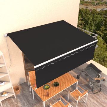 Tenda retrattile Antracite 4 × 3 m Poliestere
