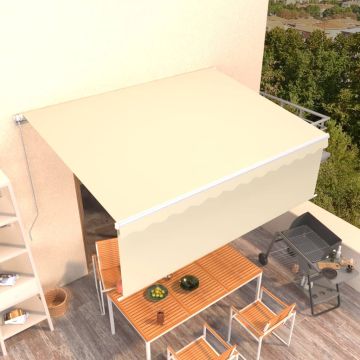 Tenda retrattile Crema 4,5 × 3 m Poliestere