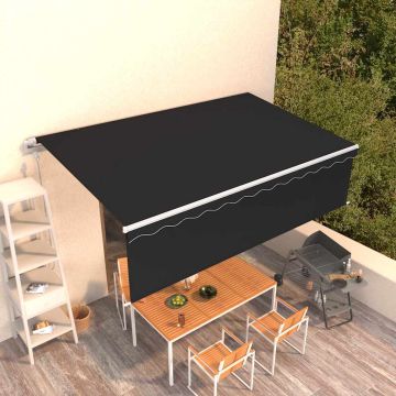 Tenda Sole Retrattile Automatica Parasole 5x3 m Antracite