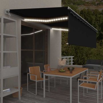 Tenda Automatica con Parasole Sensore Vento e LED 5x3 Antracite