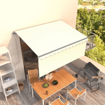 Tenda Sole Retrattile Automatica con Parasole 3,5x2,5 m Crema
