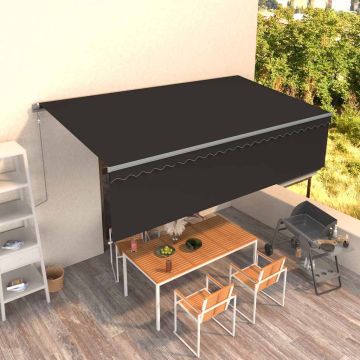 Tenda Sole Retrattile Automatica Parasole 5x3 m Antracite